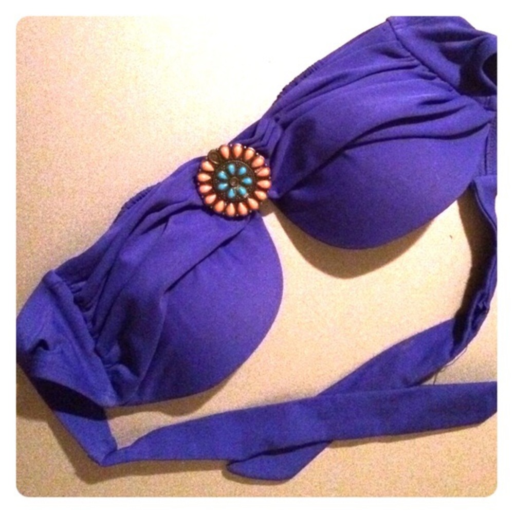 Rich Blue Padded bikini top